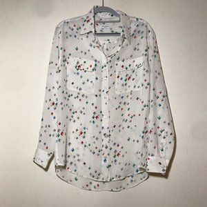 Equipment Femme Q350-E035 Button Up Long Sleeve